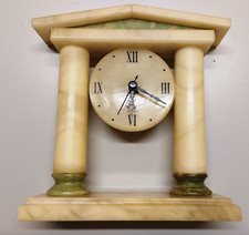 OROLOGIO IN MARMO STILE COLONNE ROMANE CON NUMERI ROMANI SOPRAMMOBILE