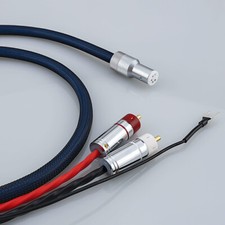 Cavo braccio audio phono 6N OCC Silver Shield RCA a 5 pin DIN con cavo di terra nuovo