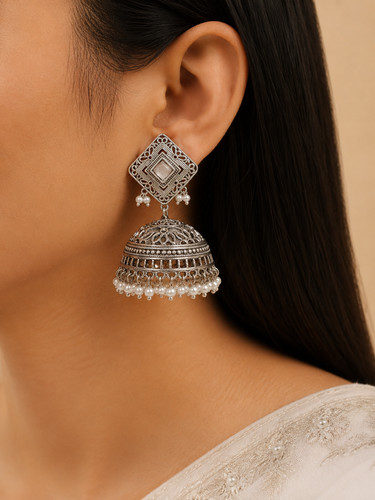 Orecchini jhumka quadrati - jhumka,