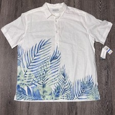 CAMICIA HAWAIANA CUBAVERA uomo bianca LUSSO S/S taglia XL nuova con etichetta