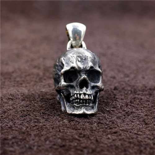 Handmade human skull - skull, pendant