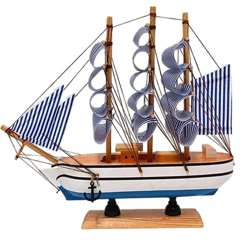 Veliero legno con vele - in,