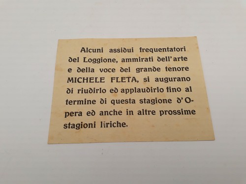 Miguel fleta tenore volantino - tenore,