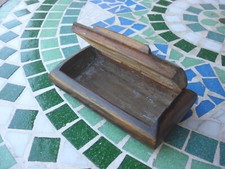 ANTICA TABACCHIERA PORTA TABACCO DA NASO SNUFF IN LEGNO mis.10x6x2,5