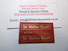 7mm Scale Etch Plates Class 47 47 710 Sir Walter Scott (red)