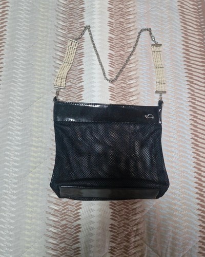Borsa tracolla donna rete nera