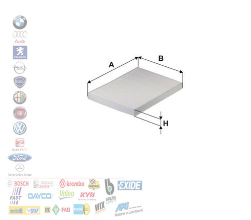 Filtro abitacolo antipolline - abitacolo,