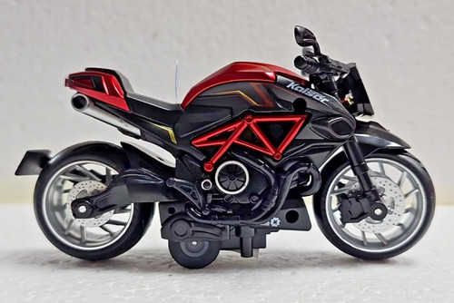 Red toy motorcycle - red,