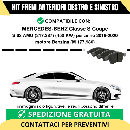 Pastiglie freno anteriori per - pastiglie,
