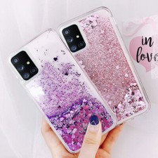 Custodia morbida glitter sabbia liquida per Samsung S23 S22 S24 Ultra S21FE A52