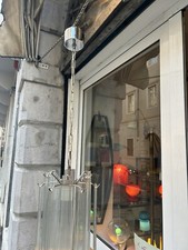Lampadario 70s stecche vetro - ,
