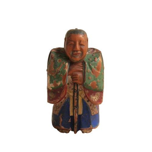 Okimono bois laqué japon - -,