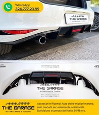 DIFFUSORE Stile KARBEL con LED per VW GOLF 7 Fino al 2017 Nero Lucido