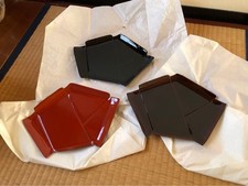 Set 3 vassoi Natsume in legno