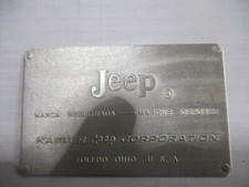Targa targa Kaiser Jeep