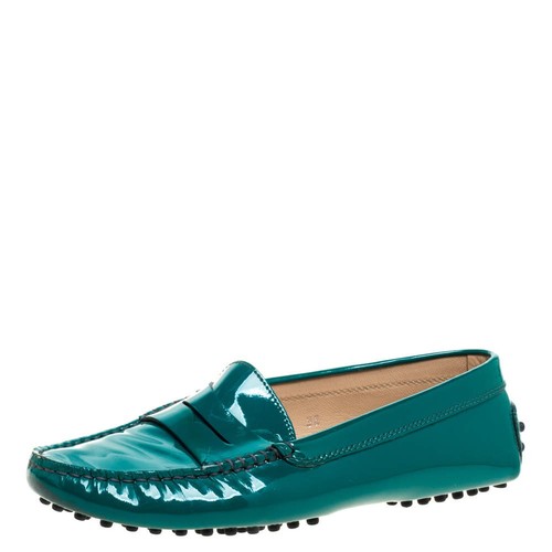 Mocassini tods green patent - green,