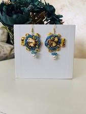 Orecchini Pendenti Pesci in ceramica di Caltagirone Artigianale