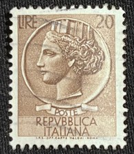 FRANCOBOLLO ITALIA ''20 LIRE''