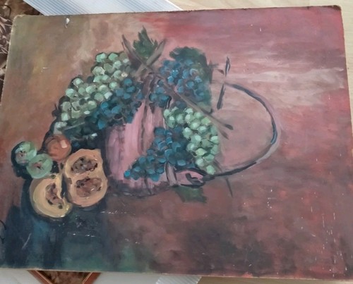 Natura morta quadro olio - , su