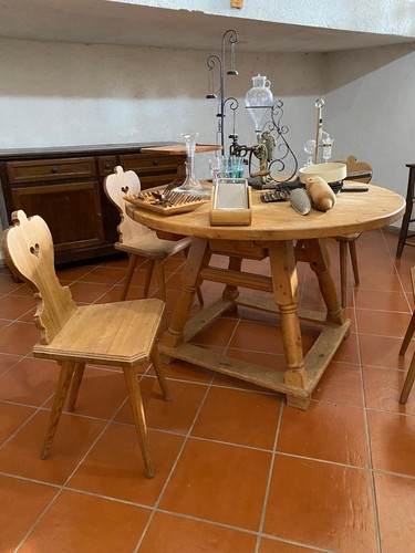Tavolo rotondo abete - rotondo, in