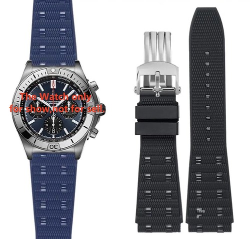 24mm rubber watch strap - rubber,