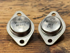 1 x COPPIA MJ15023 + MJ15022 Amplificatore Transistor Alimentazione Audio TO-3 Motorola *NOS*