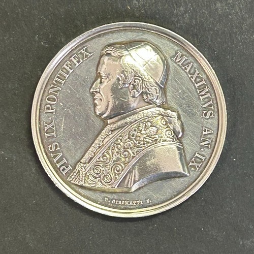 Médaille argent pape pius - médaille,
