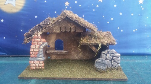 Casa presepe capanna legno - presepe,