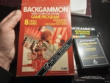 CASSETTA PER ATARI BACKGAMMON COMPLETA DI ISTRUZIONI E SCATOLA ORIGINALE MODELLO