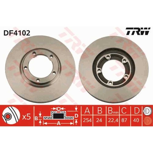 Trw disco freno anteriore - freno,