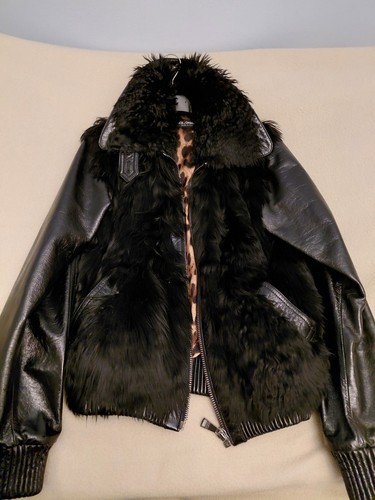 Giubbotto pelle pelliccia - pelle,