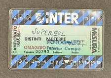 ABBONAMENTO Parterre - F.C. INTER - Campionato Calcio 1985 / 1986  MEMORABILIA