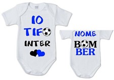 body neonato Io tifo Inter personalizzato nome bimbo bimba idea regalo nascita
