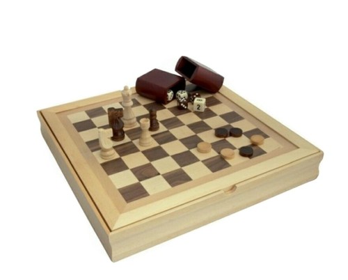 Scacchiera legno naturale - scacchiera,