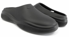 Scarpe mocassino uomo Prada zoccoli mules gomma morbida nero taglia 42/US 9