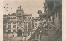 1915 VENEZIA Torre Orologio cavalli S. Marco Ongania Calli Canali Cartolina foto