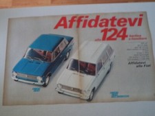 advertising Pubblicità 1968 FIAT 124 BERLINA E FAMILIARE