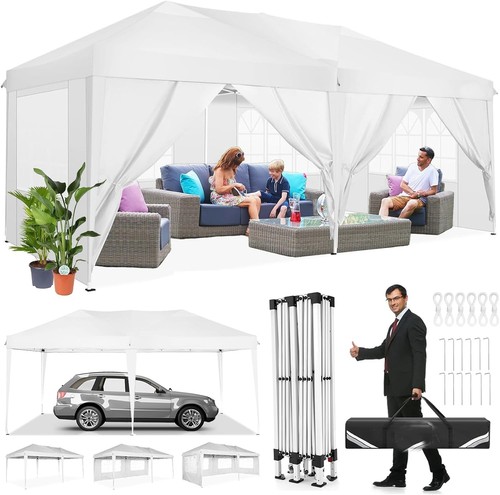 Gazebo pieghevole 3x3m 3x6m - gazebo, 3x3m/3x6m