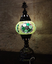 Lampada vetro mosaico orientale luce tavolo comodino abat jour etnico regalo 29B