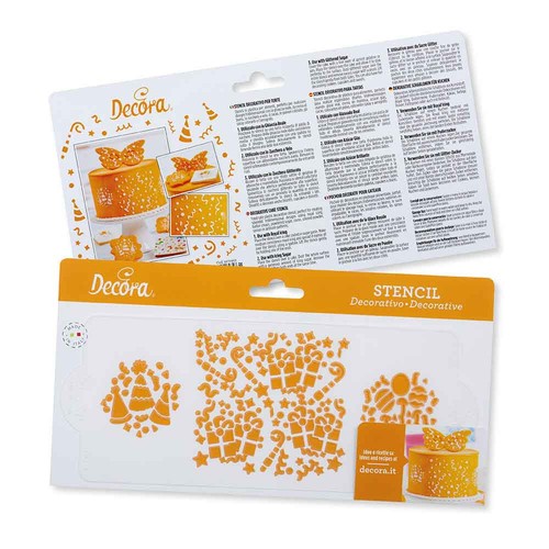 Stencil per torte party 10x25 - torte,