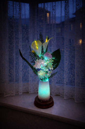 Lampada led fibra ottica - lampada, fiori