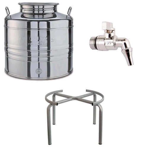 Bidone fusto inox per olio - bidone,