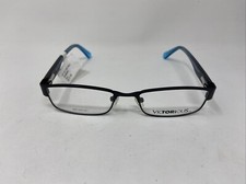 VICTORIOUS EYEWEAR V421 BLACK/BLUE 50-17-135 FLEX HINGE EYEGLASSES JT65