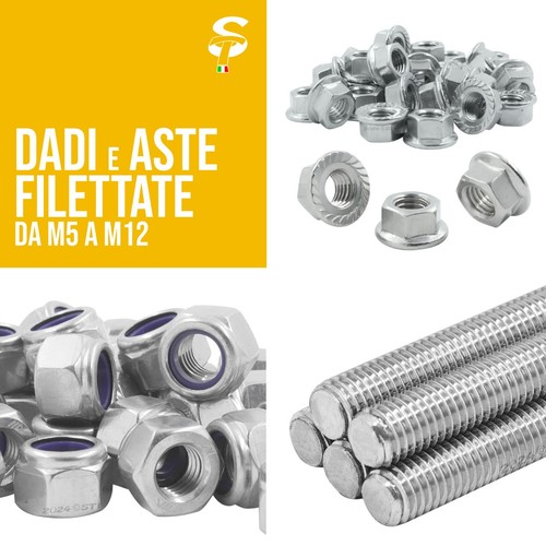 Barre filettate dadi - inox, a2