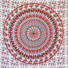 Mandala Arazzo Da Parete Etnico - Colori Vivaci, Stile Indiano in Tessuto- Telo/