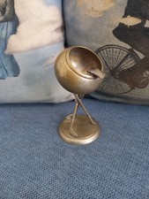 Vintage Antico Posacenere Metallo Golf Leggere Descrizione GRC E.P.N.S. 