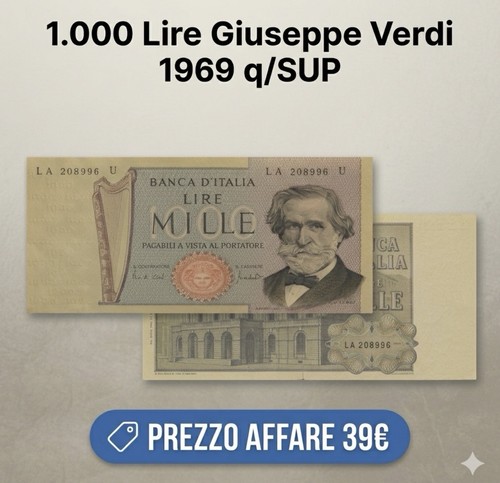 000 lire giuseppe verdi 1969 - verdi,