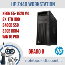 HP Workstation Z440 XEON E5-1620 v4 32gb DDR4 240gb SSD QUADRO M2000 VEDI FOTO
