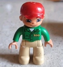 LEGO DUPLO - CUSTODE DELLO ZOO 6172 - 6157 PANTALONI BEIGE MAGLIA VERDE VINTAGE