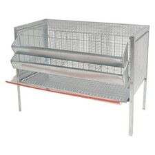 GABBIA GALLINE OVAIOLE TRE CELLE cm 107 x 50 x H 80  - MG GABBIE